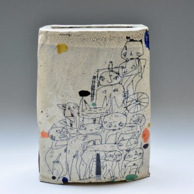 Vase with climbers