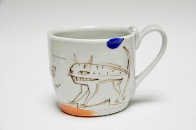 Porcelain Mug "Confronting a Flower"
